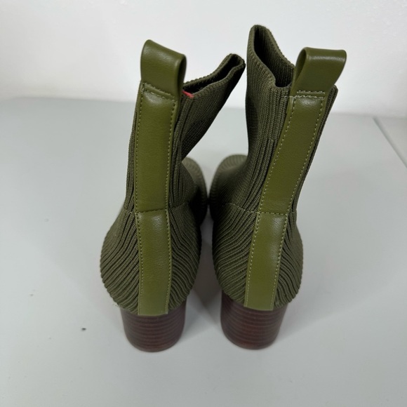 Joie Green Knit Ankle Booties Size 8 - Picture 4 of 6